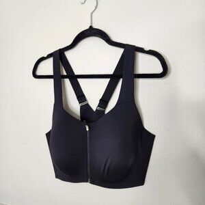 knix Black Front-Zip High Support Sports Bra
